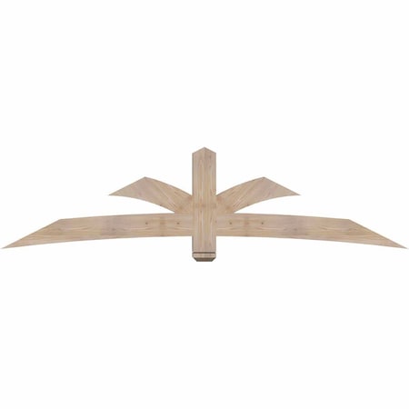 Ekena Millwork Davenport Smooth Timber Gable Bracket, Douglas Fir, 96"W x 24"H x 5 1/2"D x 5 1/2"F, 6/12 Pitch GBW096X24X0606DAV00SDF